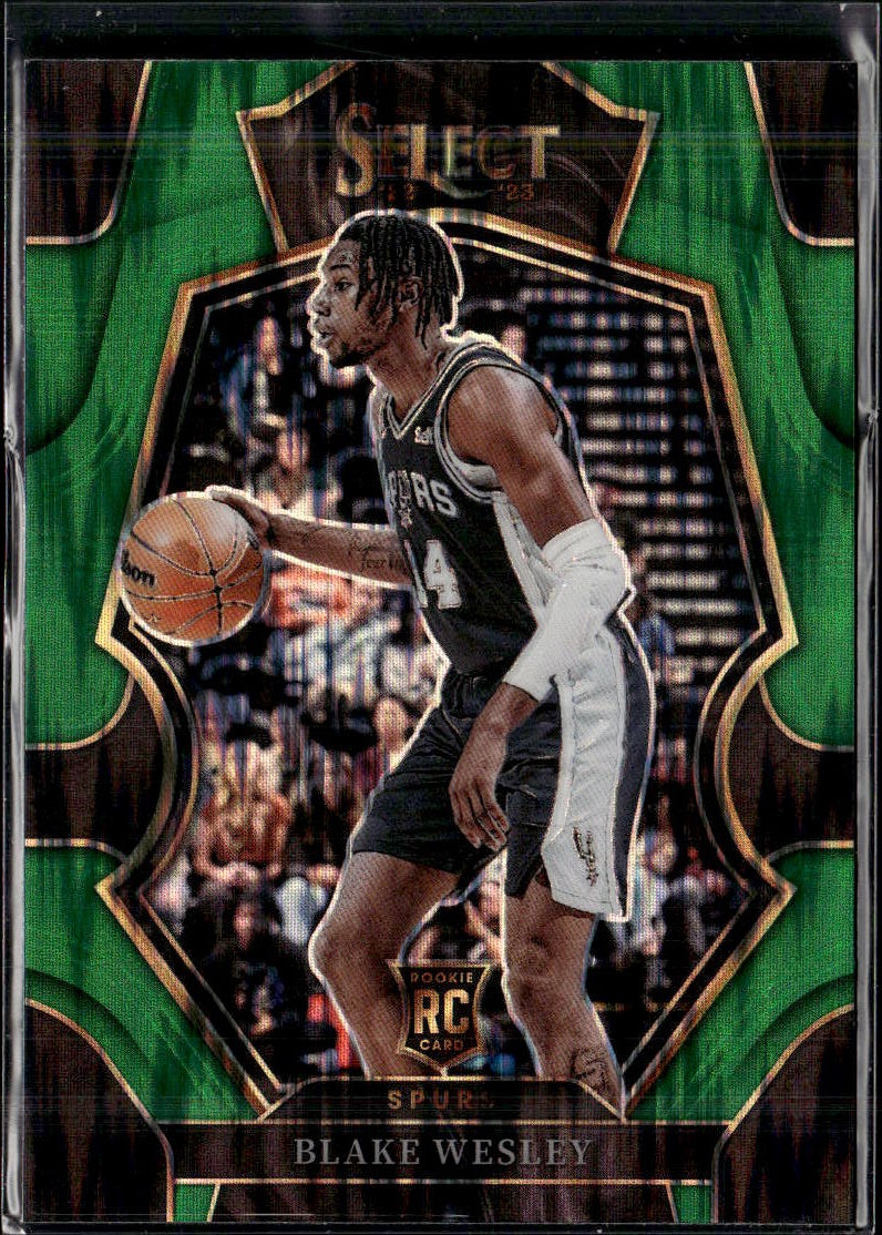 2022-23 Panini Select #180 Blake Wesley Green Shock Prizms