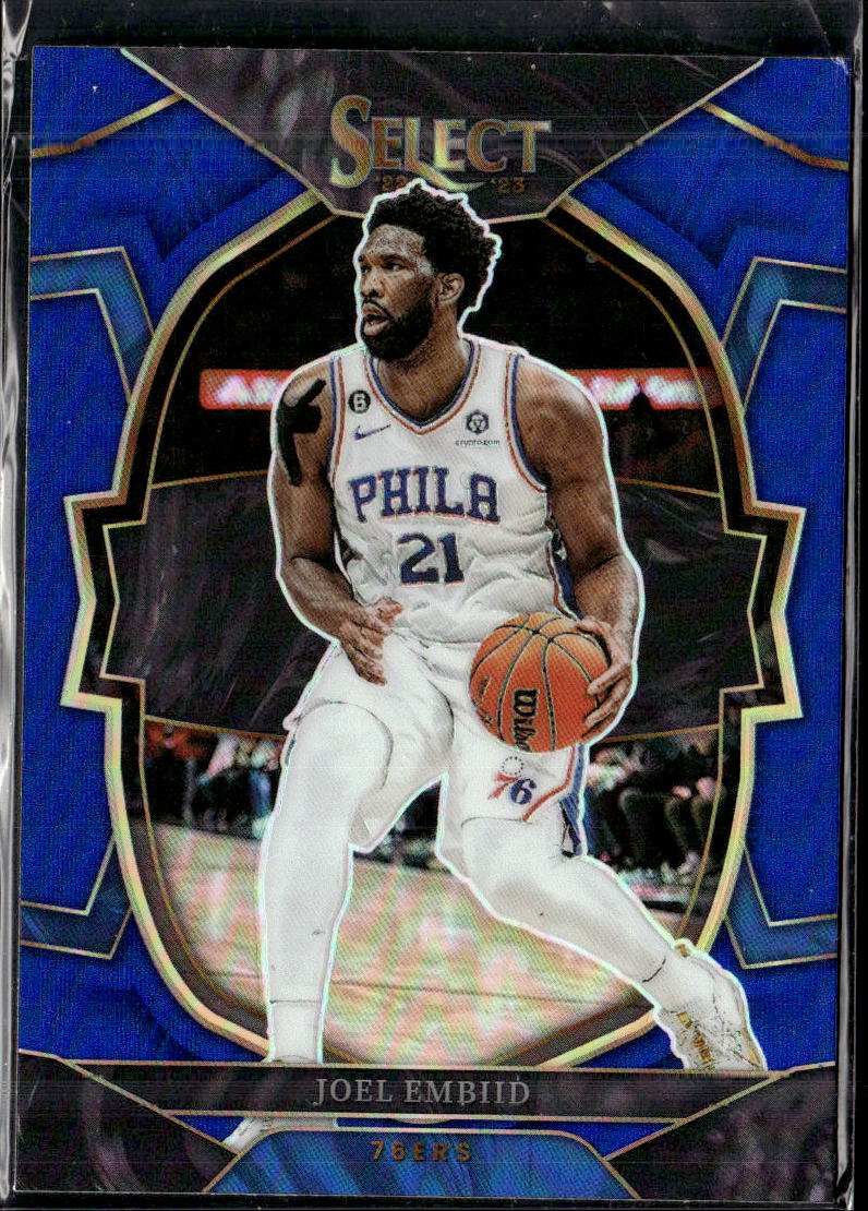 2022-23 Panini Select #47 Joel Embiid Blue Prizms