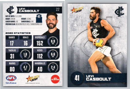 Card #  FS 22 L. CASBOULT AFL 2021 Footy Stars CARLTON