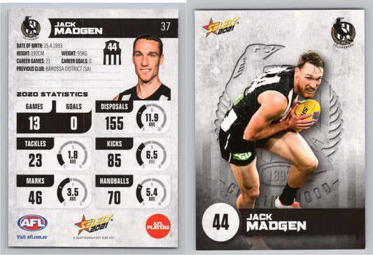 Card #  FS 37 J. MADGEN AFL 2021 Footy Stars COLLINGWOOD