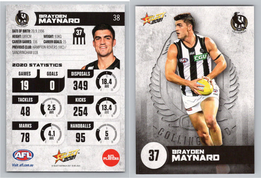 Card #  FS 38 B. MAYNARD AFL 2021 Footy Stars COLLINGWOOD