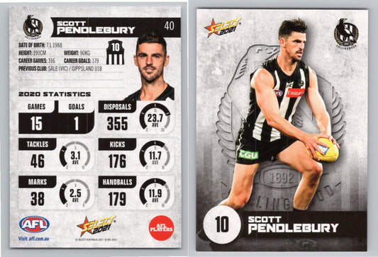 Card #  FS 40 S. PENDLEBURY AFL 2021 Footy Stars COLLINGWOOD
