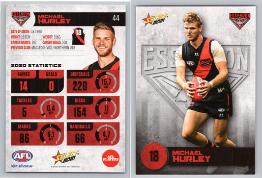 Card #  FS 44 M.HURLEY AFL 2021 Footy Stars ESSENDON