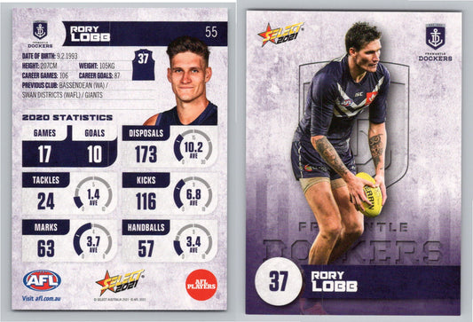 Card #  FS 55 R.LOBB AFL 2021 Footy Stars FREMANTLE DOCKERS