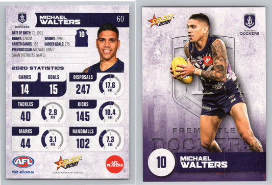 Card #  FS 60 M.WALTERS AFL 2021 Footy Stars FREMANTLE DOCKERS