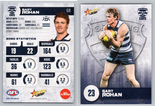 Card #  FS 68 G. ROHAN AFL 2021 Footy Stars GEELONG CATS