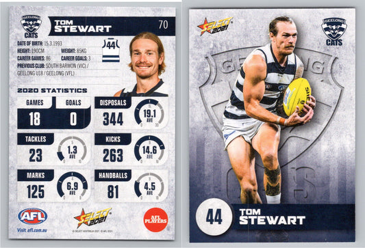 Card #  FS 70 T. STEWART AFL 2021 Footy Stars GEELONG CATS