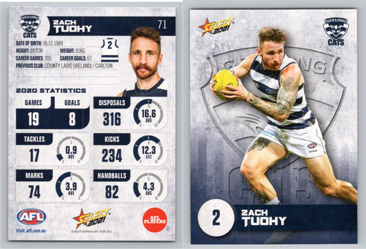 Card #  FS 71 Z. TUOHY AFL 2021 Footy Stars GEELONG CATS