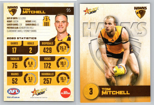 Card #  FS 95 T. MITCHELL AFL 2021 Footy Stars HAWTHORN