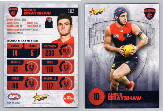 Card #  FS 102 A. BRAYSHAW AFL 2021 Footy Stars MELBOURNE
