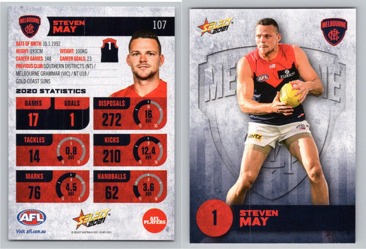 Card #  FS 107 S. MAY AFL 2021 Footy Stars MELBOURNE