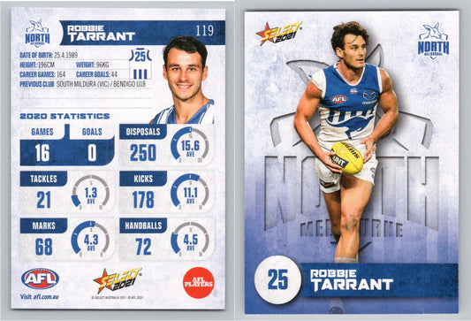 Card #  FS 119 R.TARRANT AFL 2021 Footy Stars NORTH MELBOURNE