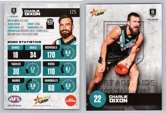 Card #  FS 125 C. DIXON AFL 2021 Footy Stars PORT ADELAIDE