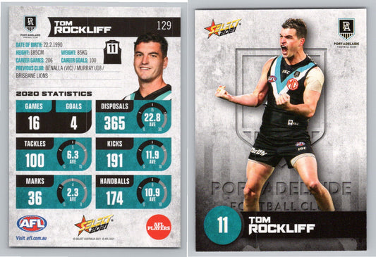 Card #  FS 129 T. ROCKLIFF AFL 2021 Footy Stars PORT ADELAIDE