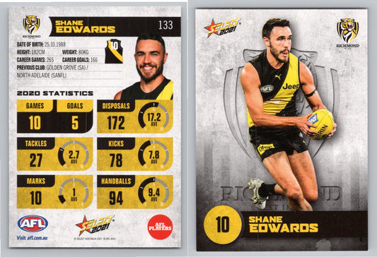 Card #  FS 133 S. EDWARDS AFL 2021 Footy Stars RICHMOND