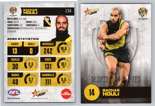 Card #  FS 134 B. HOULI AFL 2021 Footy Stars RICHMOND