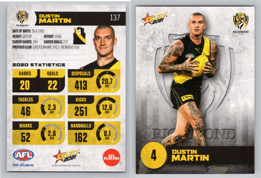 Card #  FS 137 D. MARTIN AFL 2021 Footy Stars RICHMOND