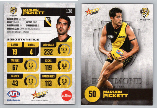 Card #  FS 138 M.PICKETT AFL 2021 Footy Stars RICHMOND