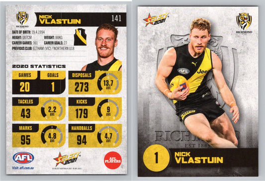 Card #  FS 141 N. VLASTUIN AFL 2021 Footy Stars RICHMOND