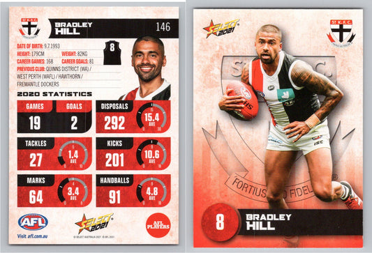 Card #  FS 146 B. HILL AFL 2021 Footy Stars ST KILDA