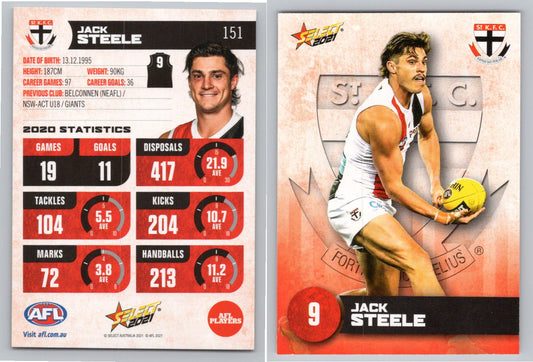 Card #  FS 151 J. STEELE AFL 2021 Footy Stars ST KILDA
