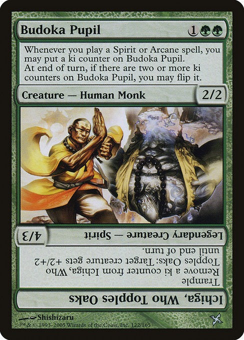 MTG Betrayers of Kamigawa Budoka Pupil // Ichiga, Who Topples Oaks