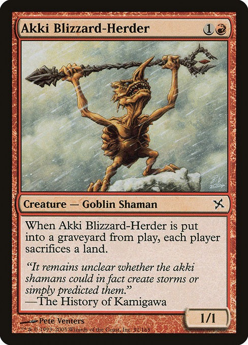 MTG Betrayers of Kamigawa Akki Blizzard-Herder