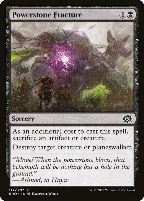Powerstone Fracture The Brothers War Card # 112