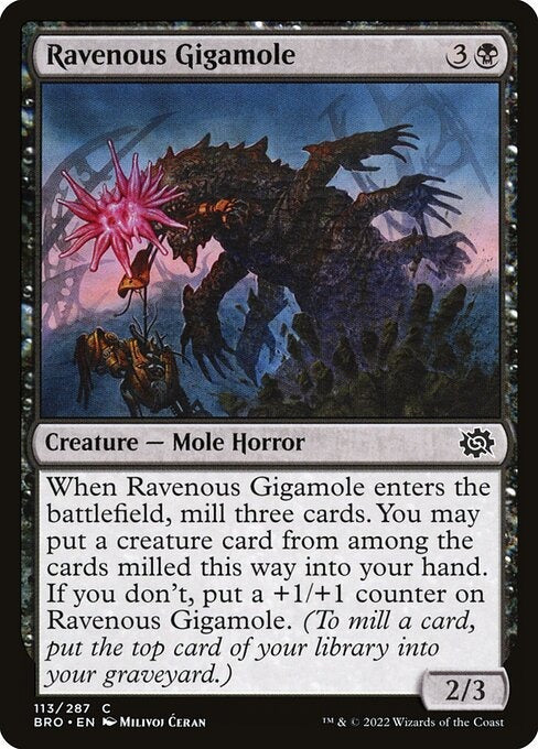 Ravenous Gigamole The Brothers War Card # 113