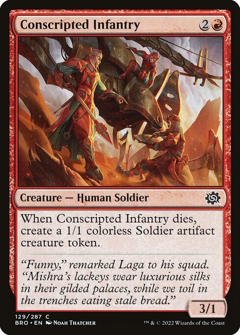 Conscripted Infantry The Brothers War Card # 129