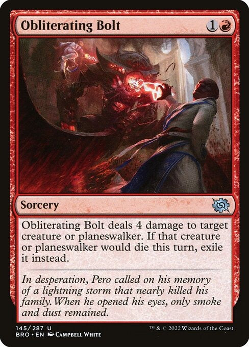 Obliterating Bolt The Brothers War Card # 145