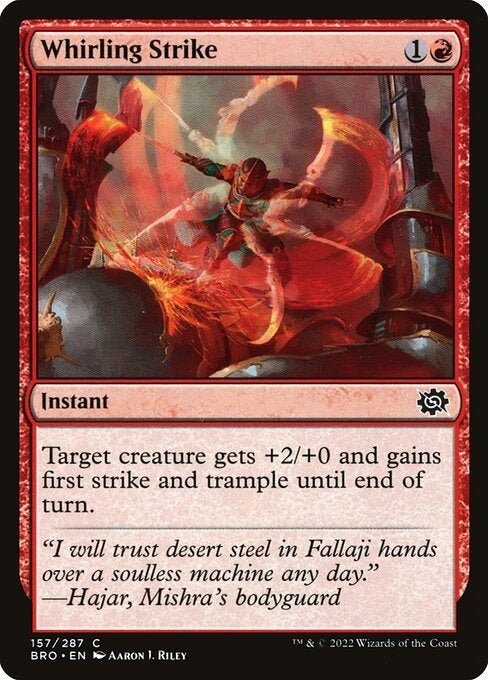 Whirling Strike The Brothers War Card # 157