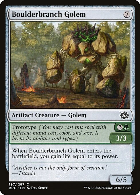 Boulderbranch Golem The Brothers War Card # 197