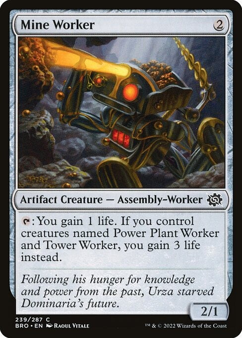 Mine Worker The Brothers War Card # 239