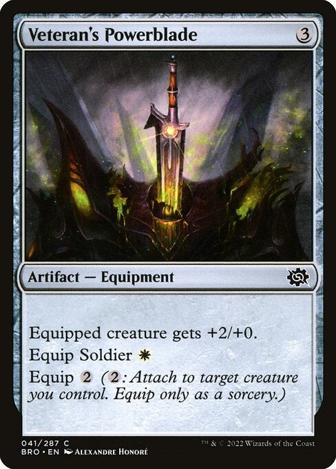 Veteran's Powerblade The Brothers War Card # 41