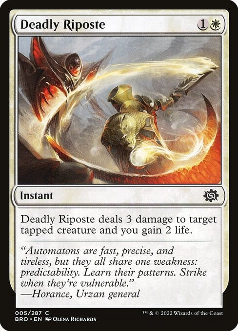 Deadly Riposte The Brothers War Card # 5
