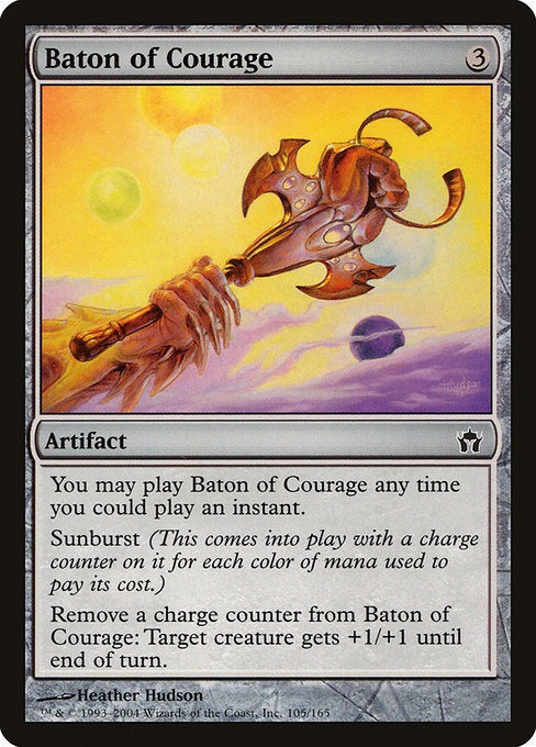 Card # 105  Baton of Courage Fifth Dawn