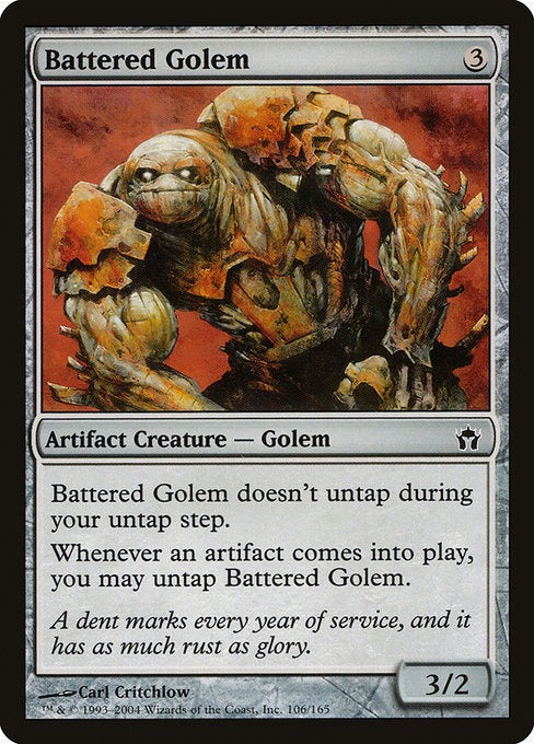 Card # 106  Battered Golem Fifth Dawn