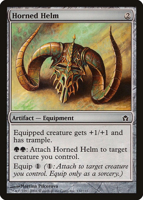 Card # 132  Horned Helm Fifth Dawn