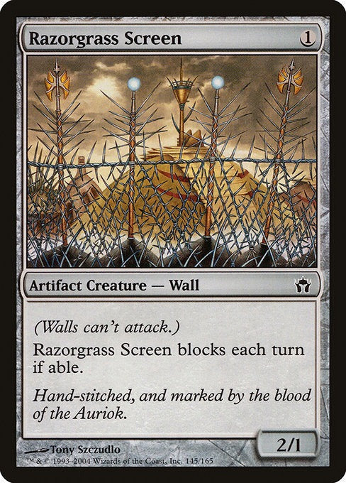 Card # 145  Razorgrass Screen Fifth Dawn