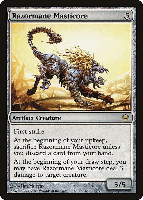 Card # 146  Razormane Masticore Fifth Dawn
