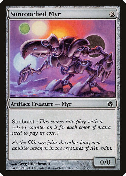 Card # 160  Suntouched Myr Fifth Dawn