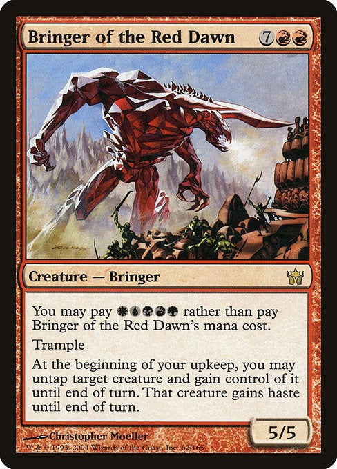 Card # 62  Bringer of the Red Dawn Fifth Dawn