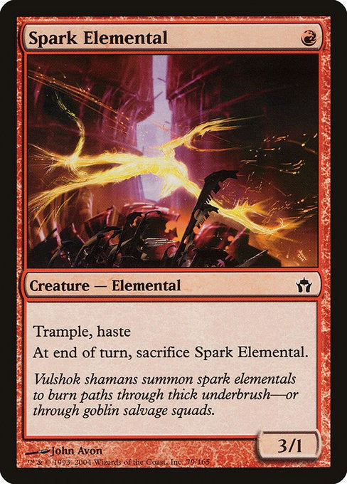 Card # 79  Spark Elemental Fifth Dawn