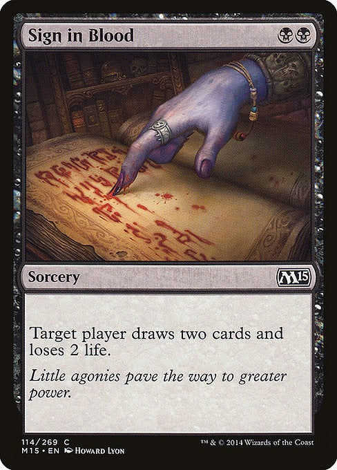 Card # 114  Sign in Blood Magic 15