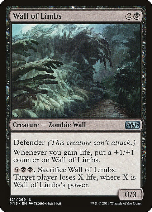Card # 121  Wall of Limbs Magic 15