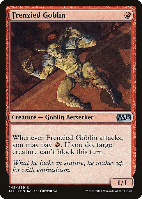 Card # 142  Frenzied Goblin Magic 15
