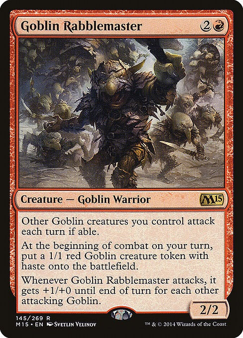 Card # 145  Goblin Rabblemaster Magic 15