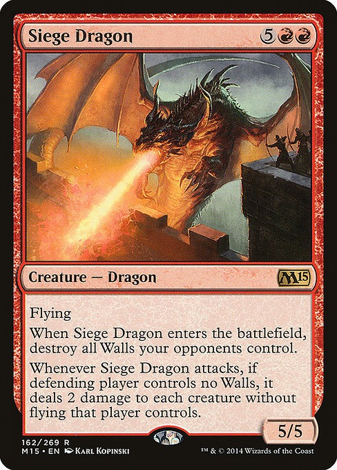 Card # 162  Siege Dragon Magic 15