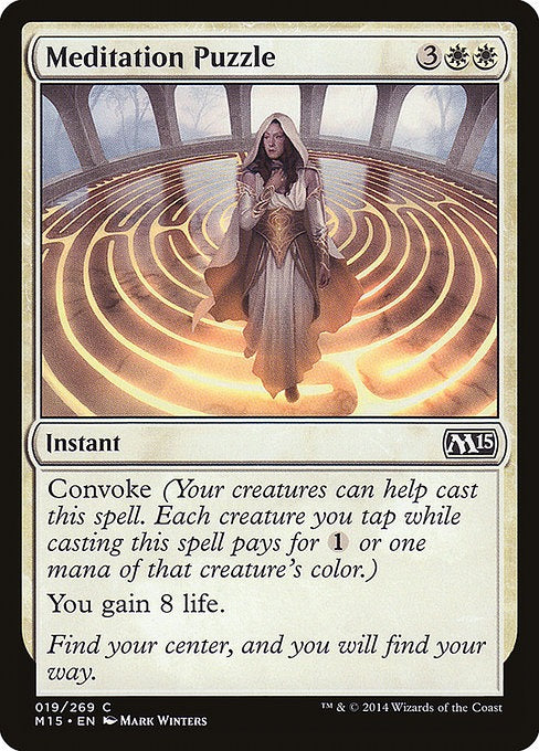 Card # 19  Meditation Puzzle Magic 15